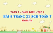 Bài 9 trang 21 SGK Toán 7 tập 1 Cánh Diều